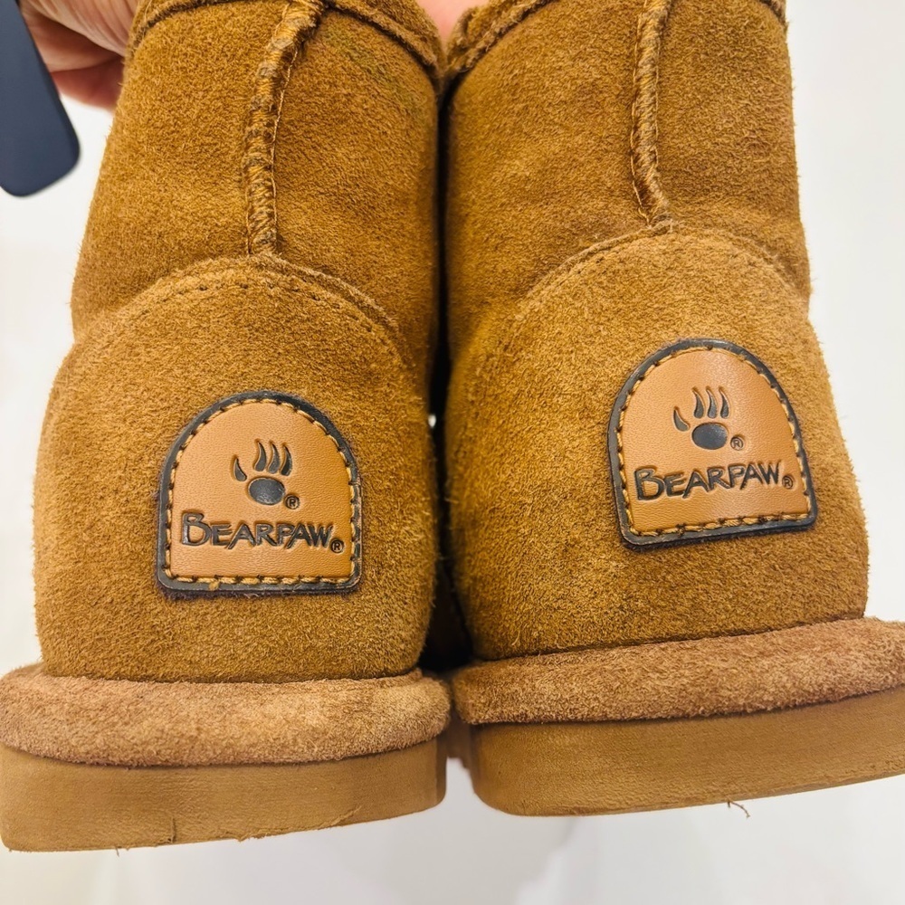 BearPaw Tan Suede Boots Girls size 6 - Picture 7 of 10